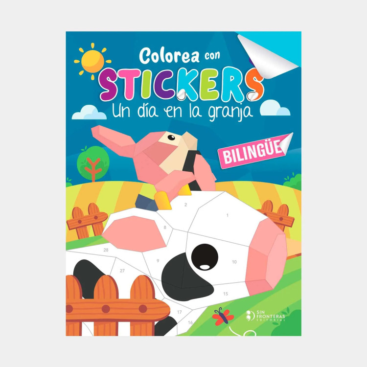 COLOREA CON STICKER ANIMALES DE GRANJA