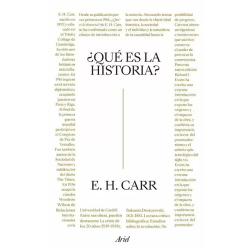 QUÉ ES LA HISTORIA? ED ARIEL