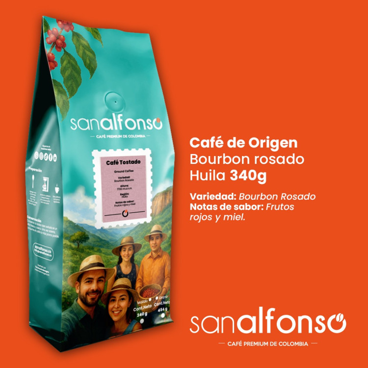 CAFÉ GRANO BOURBON ROSADO 340 G