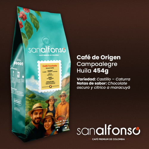 CAFÉ MOLIDO ORIGEN HUILA X454 G
