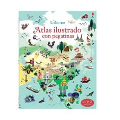 ATLAS ILUSTRADO CON PEGATINAS USBORNE